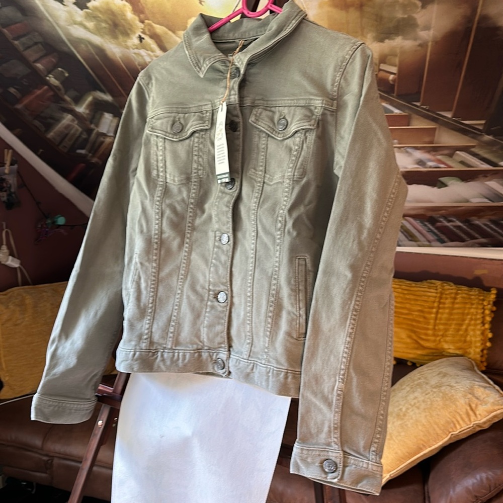 Tasha Denim Jacket - GREEN - SMALL (US 6)